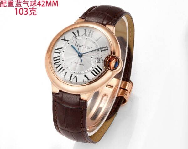 Cartier Ballon Bleu leather strap couple mechanical watch men's and women's watches
