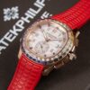Patek Philippe AQUANAUT series automatic mechanical movement 30 meter waterproof women's Swiss watch 39.9mm white dial