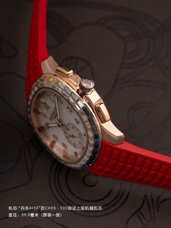 Patek Philippe AQUANAUT series automatic mechanical movement 30 meter waterproof women's Swiss watch 39.9mm white dial