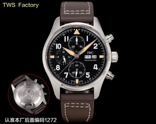 sy_no_D57E5137380E66DD4DF8451299DD79C0_0 IWC Pilot Series Automatic Mechanical Movement Men's Watch Swiss Watch Black Dial Stainless Steel Case
