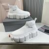 Prada Knit Sock Platform High-Top Sneaker White-Knit-Boot