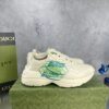sy_no_D697672FD2C698AA7EF1D37EB1F6690D_0 Gucci Rhyton Oval Logo Sneaker in Off-White & Green