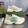 sy_no_D697672FD2C698AA7EF1D37EB1F6690D_4 Gucci Rhyton Oval Logo Sneaker in Off-White & Green