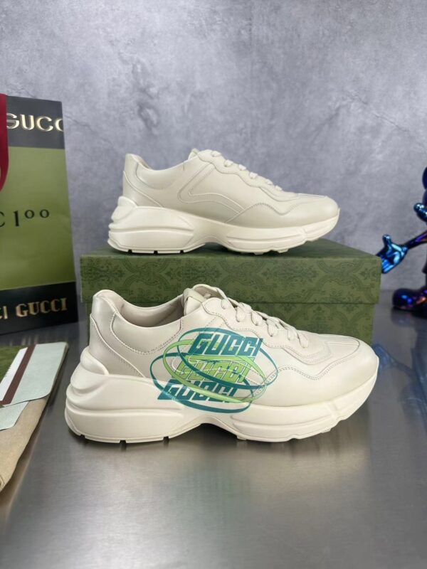 sy_no_D697672FD2C698AA7EF1D37EB1F6690D_4 Gucci Rhyton Oval Logo Sneaker in Off-White & Green