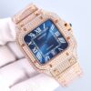 sy_no_D70996399B61D43B2EA015EA54851213_0 Cartier Sandus series automatic mechanical movement with diamond studded Roman scale men's watch