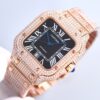 sy_no_D70996399B61D43B2EA015EA54851213_6 Cartier Sandus series automatic mechanical movement with diamond studded Roman scale men's watch