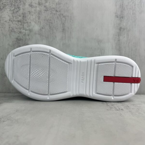 Prada America's Cup Mint Green Patent Mesh Sneaker