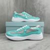 Prada America's Cup Mint Green Patent Mesh Sneaker