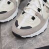Chanel Off-White and Grey Low-Top Sneaker with Suede Detailing and CC Logo