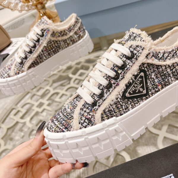 sy_no_D7EEA0309DE594CD34B64510BB09D3D3_6 Prada Tweed Fringe Chunky Platform Sneaker