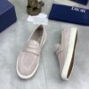 Dior Light Grey Suede Penny Loafer