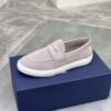 Dior Light Grey Suede Penny Loafer