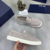 Dior Light Grey Suede Penny Loafer