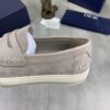 Dior Light Grey Suede Penny Loafer