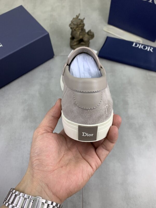 Dior Light Grey Suede Penny Loafer