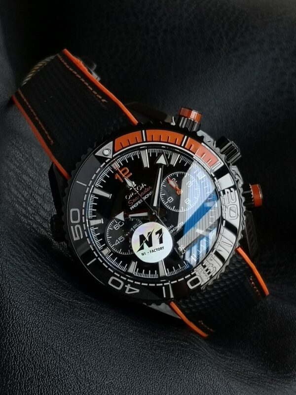 Omega Seamaster Series Ocean Universe Automatic Mechanical Movement 600m Waterproof Fashion Versatile Men's Watch Swiss Watch 45.5mm Black Dial Ceramic Case Rubber Strap