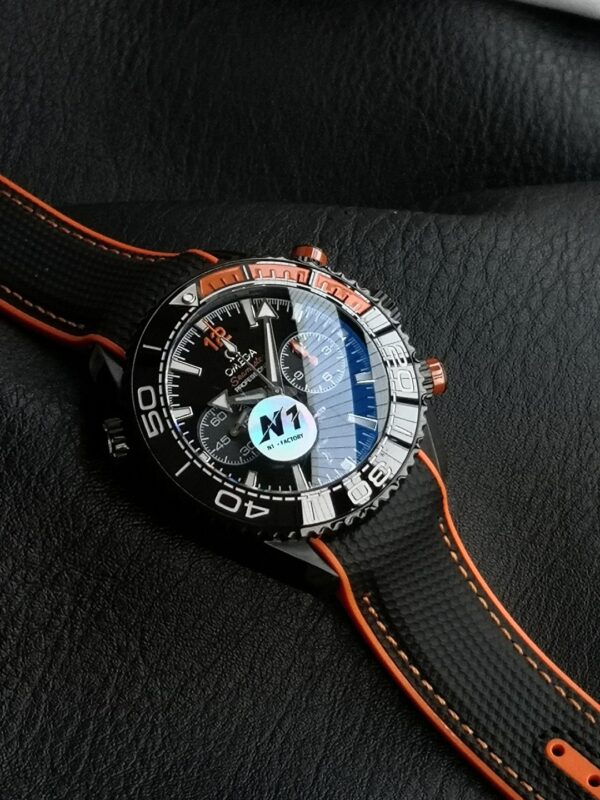 Omega Seamaster Series Ocean Universe Automatic Mechanical Movement 600m Waterproof Fashion Versatile Men's Watch Swiss Watch 45.5mm Black Dial Ceramic Case Rubber Strap