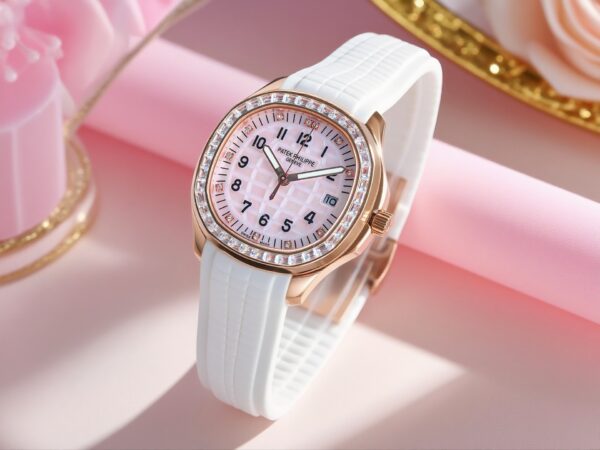 Patek Philippe AQUANAUT series automatic mechanical movement 120 meter waterproof women's watch Swiss watch 38.8mm white dial