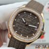sy_no_DB5AF9BDE9F15EC78EC0C7FD827426DF_4 Patek Philippe AQUANAUT series automatic mechanical movement with diamond inlaid women's watch, Swiss watch, coffee colored dial