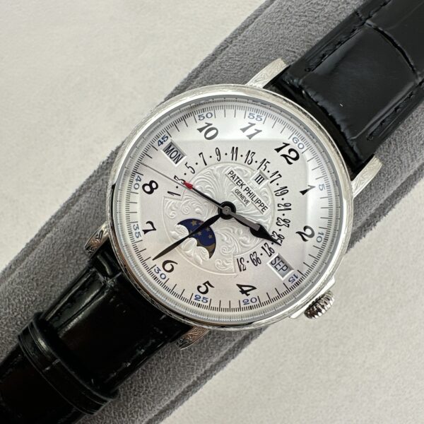 sy_no_DBFCE95A7AAC021E01587B5F32D49E07_1 Patek Philippe Classic Multifunction 5159 White Gold Engraved Automatic Men's Watch, Water Resistant