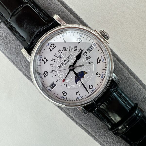 sy_no_DBFCE95A7AAC021E01587B5F32D49E07_2 Patek Philippe Classic Multifunction 5159 White Gold Engraved Automatic Men's Watch, Water Resistant