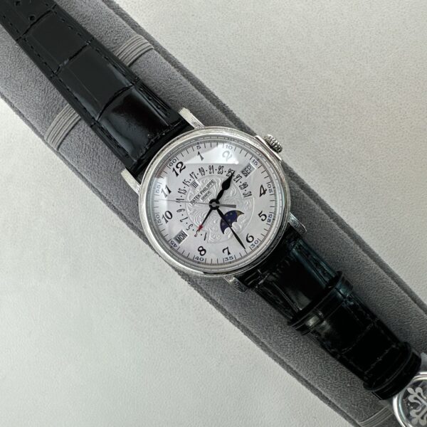 sy_no_DBFCE95A7AAC021E01587B5F32D49E07_3 Patek Philippe Classic Multifunction 5159 White Gold Engraved Automatic Men's Watch, Water Resistant