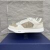 Dior Beige-Cream Leather Oblique Jacquard Low-Top Sneaker