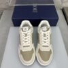 Dior Beige-Cream Leather Oblique Jacquard Low-Top Sneaker