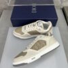 Dior Beige-Cream Leather Oblique Jacquard Low-Top Sneaker