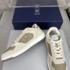 Dior Beige-Cream Leather Oblique Jacquard Low-Top Sneaker