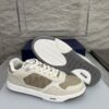 Dior Beige-Cream Leather Oblique Jacquard Low-Top Sneaker