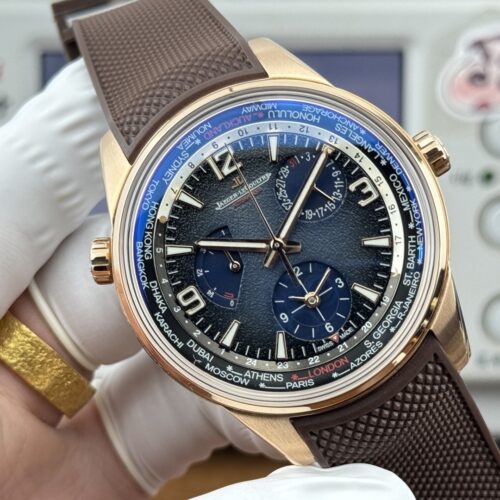 sy_no_DC51E5C418ADD6ED4AADC39596EE1FD9_0 Jaeger LeCoultre Beichen series automatic mechanical movement blue men's waterproof men's watch Swiss watch blue dial titanium metal case