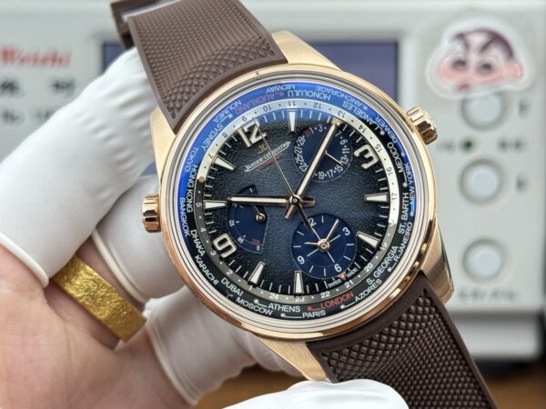 Jaeger LeCoultre Beichen series automatic mechanical movement blue men's waterproof men's watch Swiss watch blue dial titanium metal case