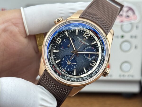 Jaeger LeCoultre Beichen series automatic mechanical movement blue men's waterproof men's watch Swiss watch blue dial titanium metal case