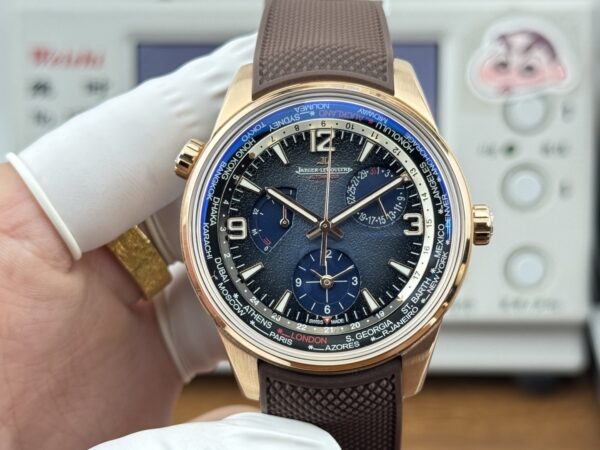 Jaeger LeCoultre Beichen series automatic mechanical movement blue men's waterproof men's watch Swiss watch blue dial titanium metal case