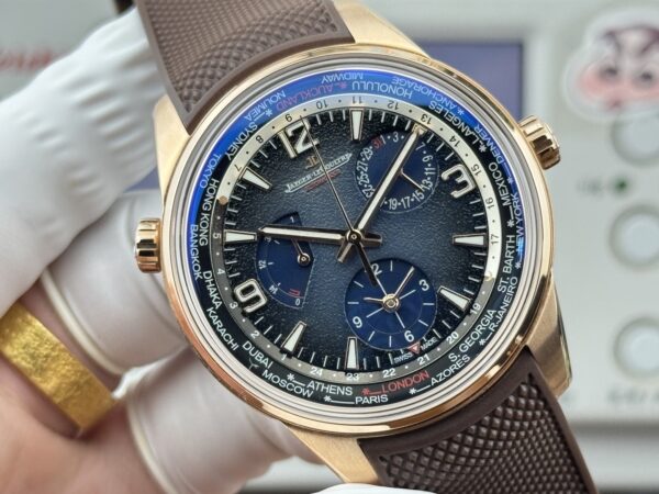 Jaeger LeCoultre Beichen series automatic mechanical movement blue men's waterproof men's watch Swiss watch blue dial titanium metal case