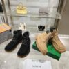 Bottega Veneta Khaki Suede Thick-Sole High-Top Boots
