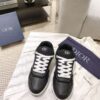 sy_no_DD092BD064236EDE75A097507780E501_1 Dior Black Leather Embossed Logo Low Sneaker