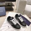 sy_no_DD092BD064236EDE75A097507780E501_3 Dior Black Leather Embossed Logo Low Sneaker