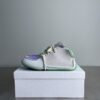 Dior Light Grey-Purple-Green Suede Mesh Mid-Top Sneaker