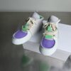 Dior Light Grey-Purple-Green Suede Mesh Mid-Top Sneaker