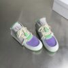 Dior Light Grey-Purple-Green Suede Mesh Mid-Top Sneaker
