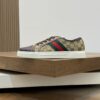 sy_no_DF04F2DC3F45DFA9E23E342AA90537BB_1 Gucci Khaki GG Monogram Brown-Toe Web Low-Top Sneaker