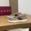 sy_no_DF04F2DC3F45DFA9E23E342AA90537BB_2 Gucci Khaki GG Monogram Brown-Toe Web Low-Top Sneaker