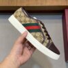 sy_no_DF04F2DC3F45DFA9E23E342AA90537BB_3 Gucci Khaki GG Monogram Brown-Toe Web Low-Top Sneaker