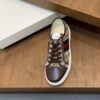 sy_no_DF04F2DC3F45DFA9E23E342AA90537BB_5 Gucci Khaki GG Monogram Brown-Toe Web Low-Top Sneaker
