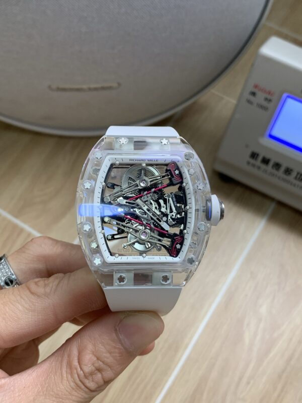 sy_no_DFBED879C00B78CF1A72B4CAF825634E_0 RICHARDMILLE RM38-02 Transparent Crystal Pink Theme Hollow Tourbillon Watch