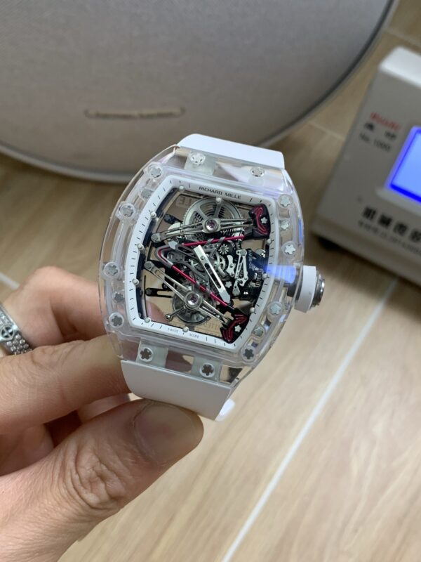 sy_no_DFBED879C00B78CF1A72B4CAF825634E_2 RICHARDMILLE RM38-02 Transparent Crystal Pink Theme Hollow Tourbillon Watch