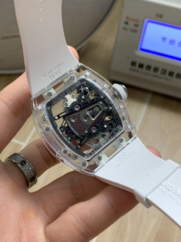 sy_no_DFBED879C00B78CF1A72B4CAF825634E_4 RICHARDMILLE RM38-02 Transparent Crystal Pink Theme Hollow Tourbillon Watch