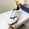 Dior White-Black Leather Oblique Rhinestone Low-Top Sneaker